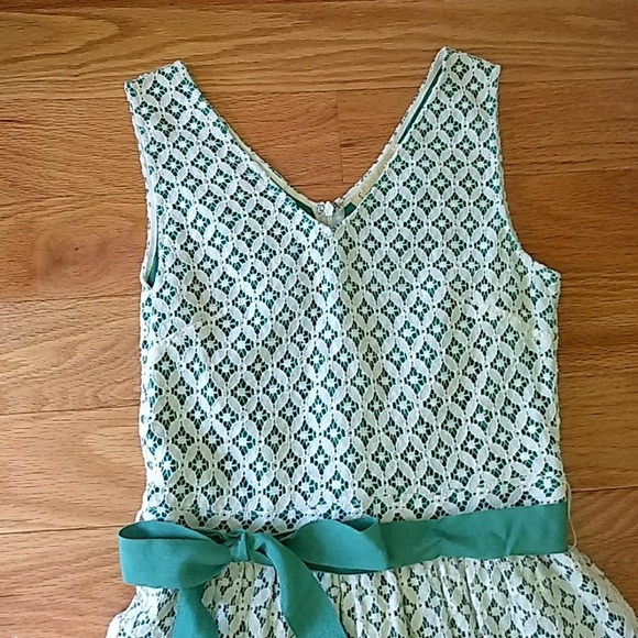 Classy Lace A-Line Dress with Sash - Picture 2 of 6